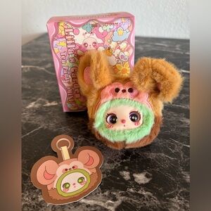 Lila’s Garden Tea Party Mini Plush Pendant - Confirmed Kiwi Monkey